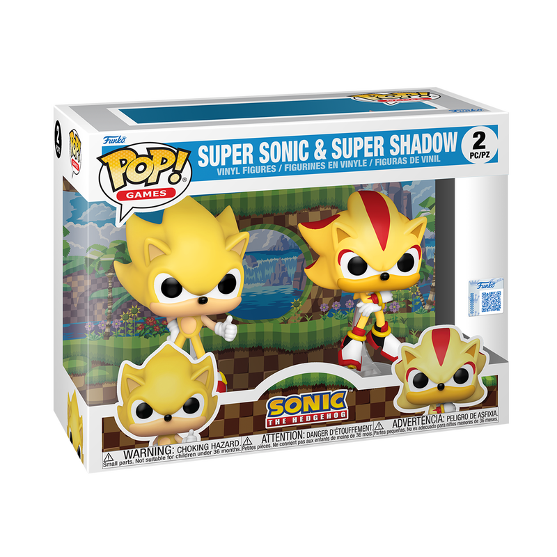 Pop! Super Sonic & Super Shadow 2-Pack (Flocked) | Funko